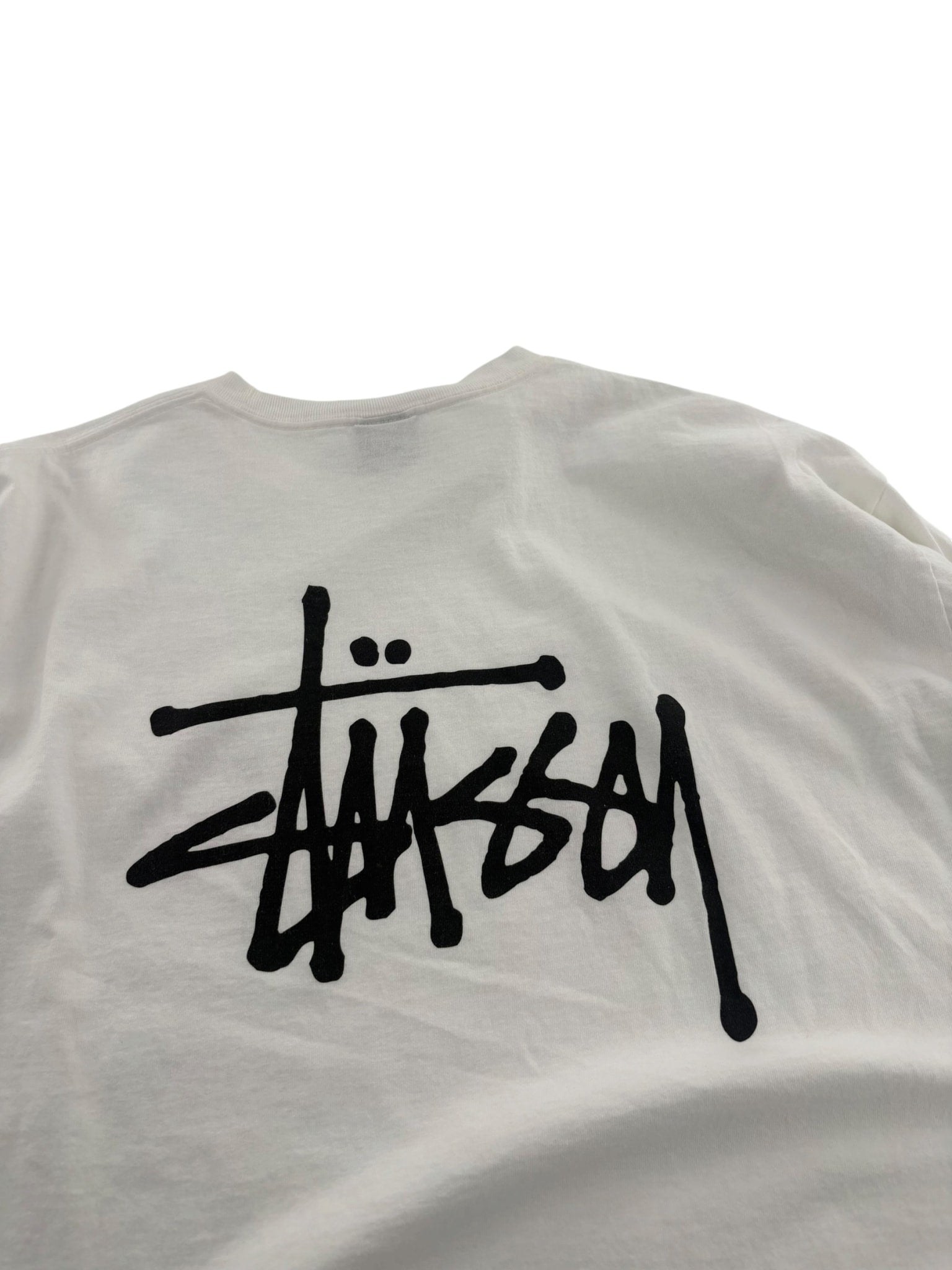 Stussy Logo Longsleeve White