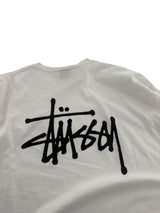 Stussy Logo Longsleeve White