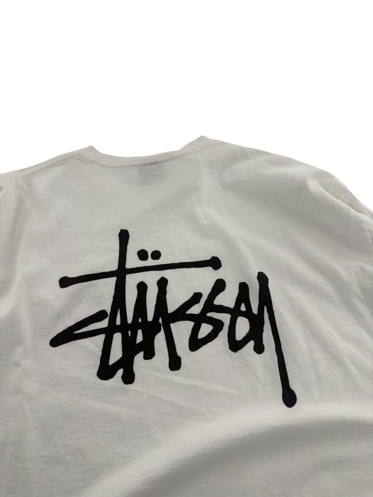 Stussy Logo Longsleeve White