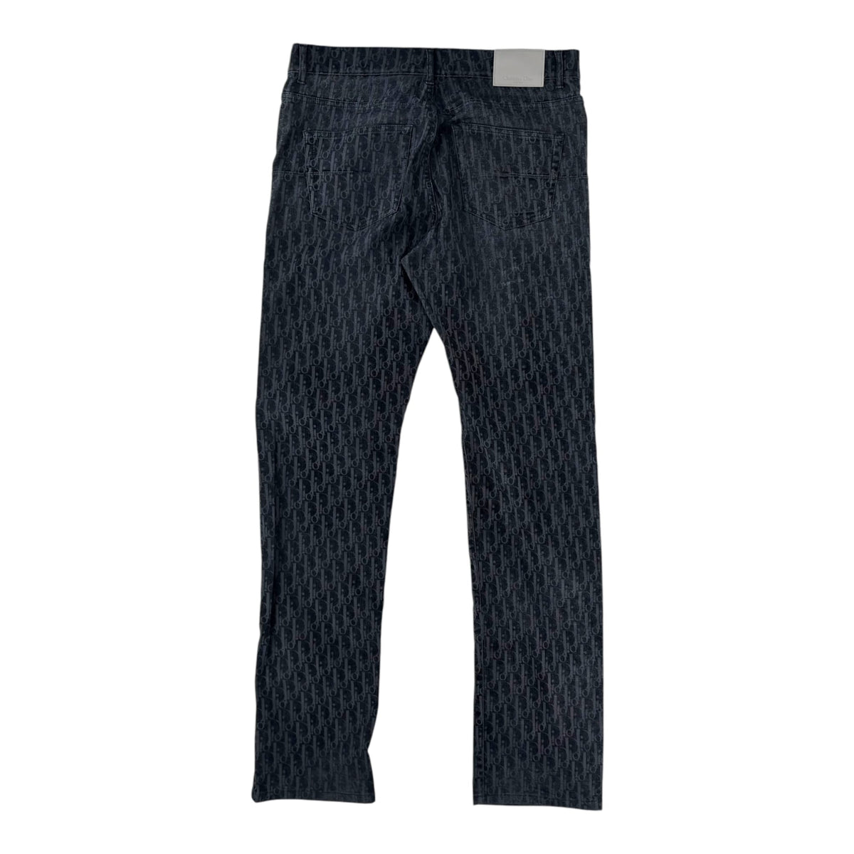 Dior Oblique Jacquard Velvet Denim Navy Pants
