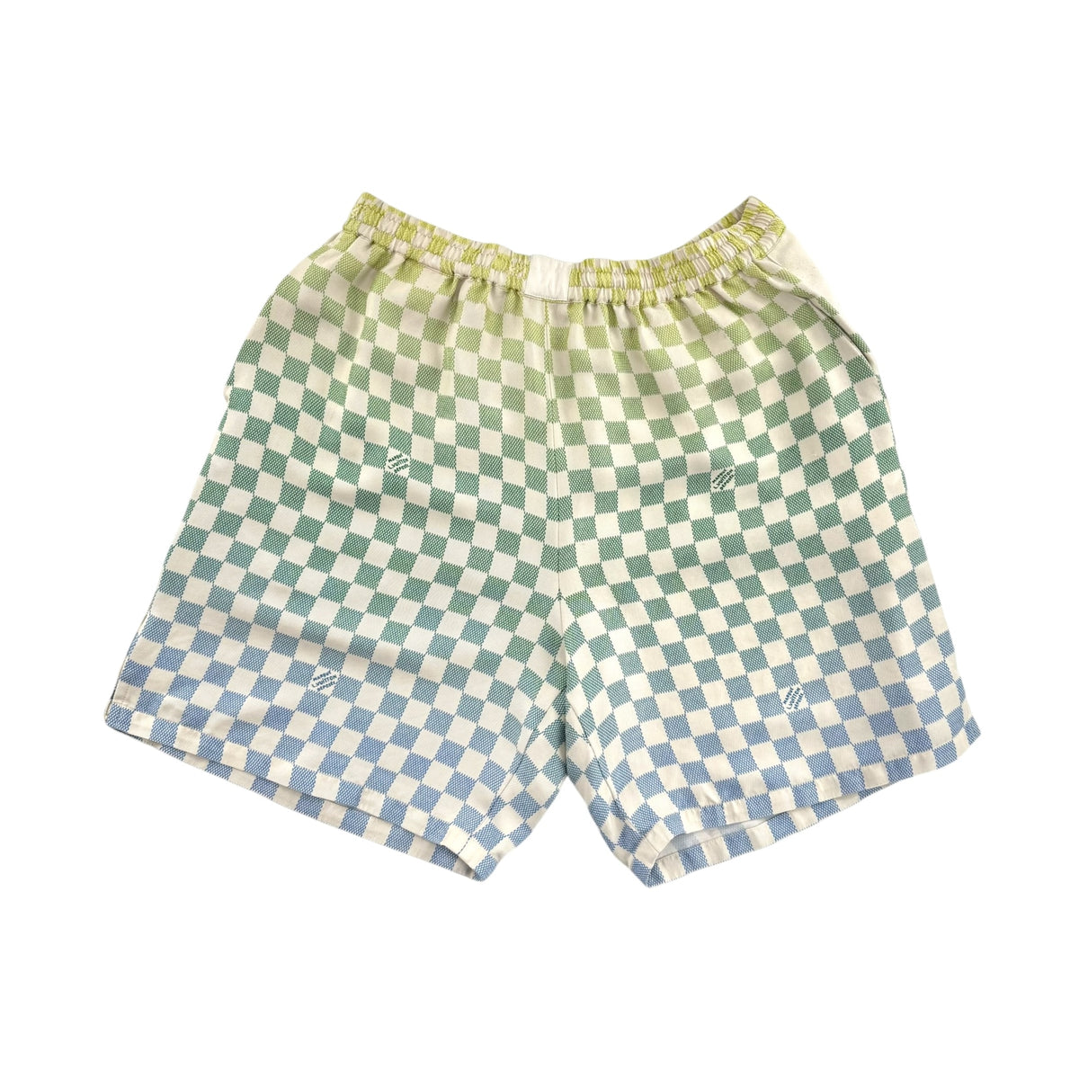 Louis Vuitton Damier Gradient Printed Silk Shorts Multicolor