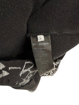 Balenciaga Skater Zip-Up Hoodie Black