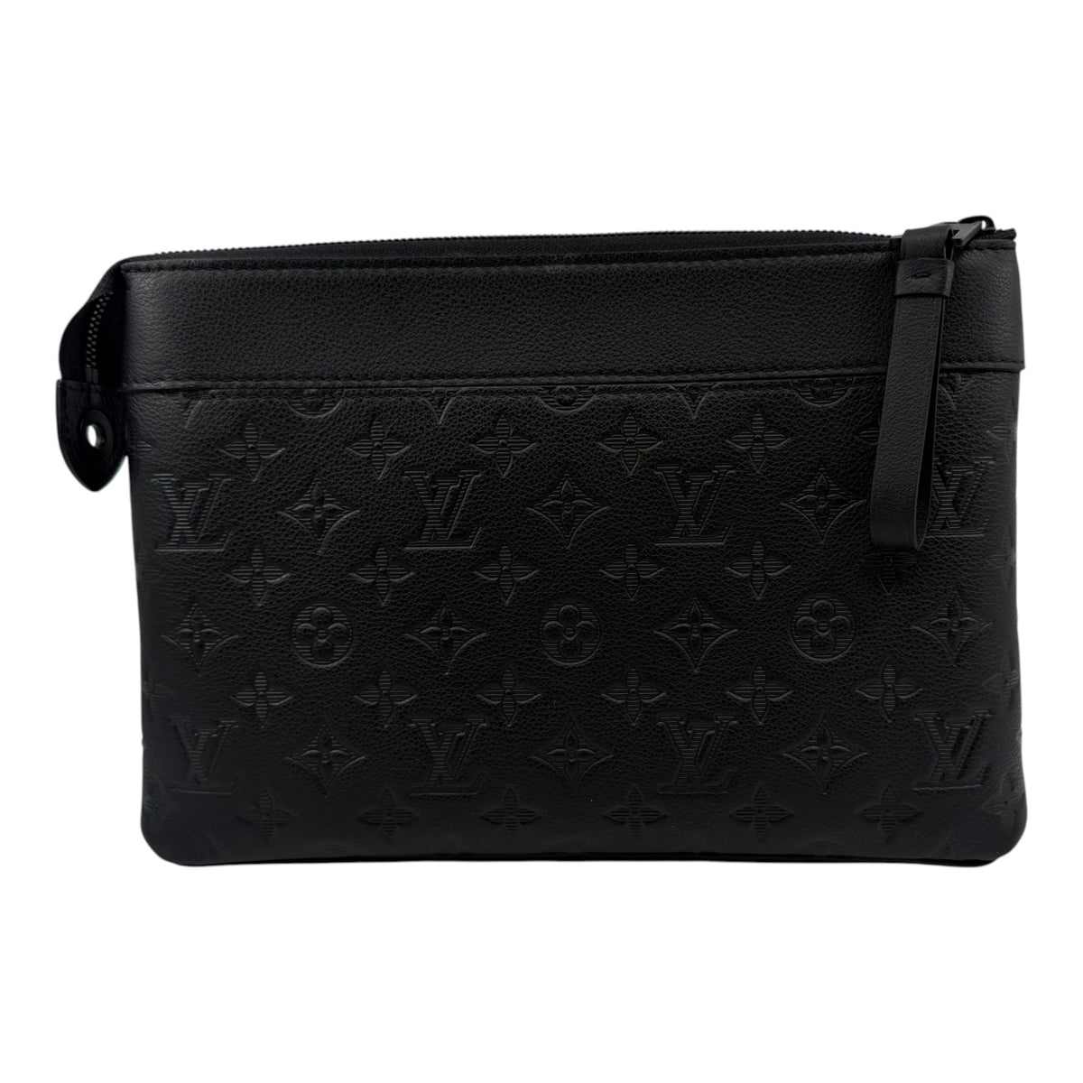 Louis Vuitton Pochette Voyage Souple Monogram Shadow Calf Leather Black