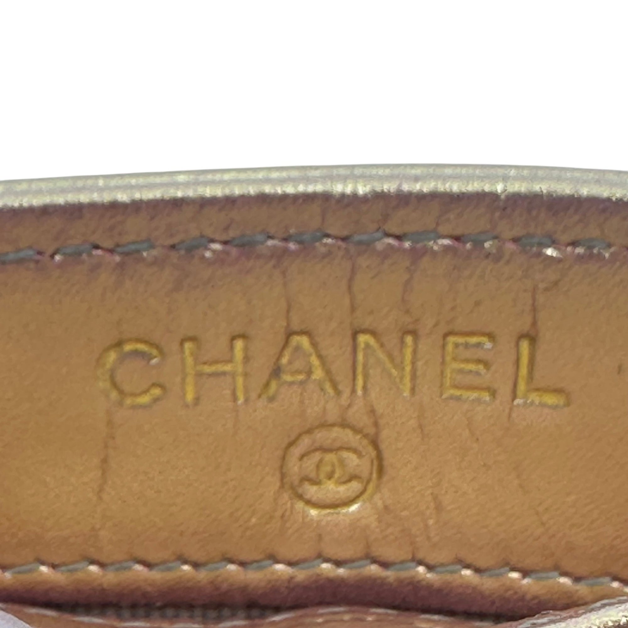 Chanel iridescent Card Holder Gold