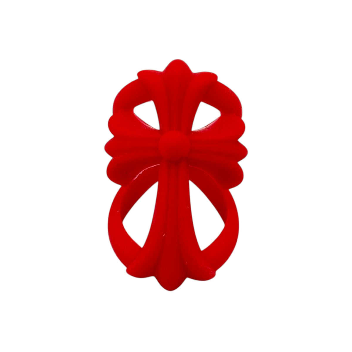 Chrome Hearts Silicone Cross Ring Red