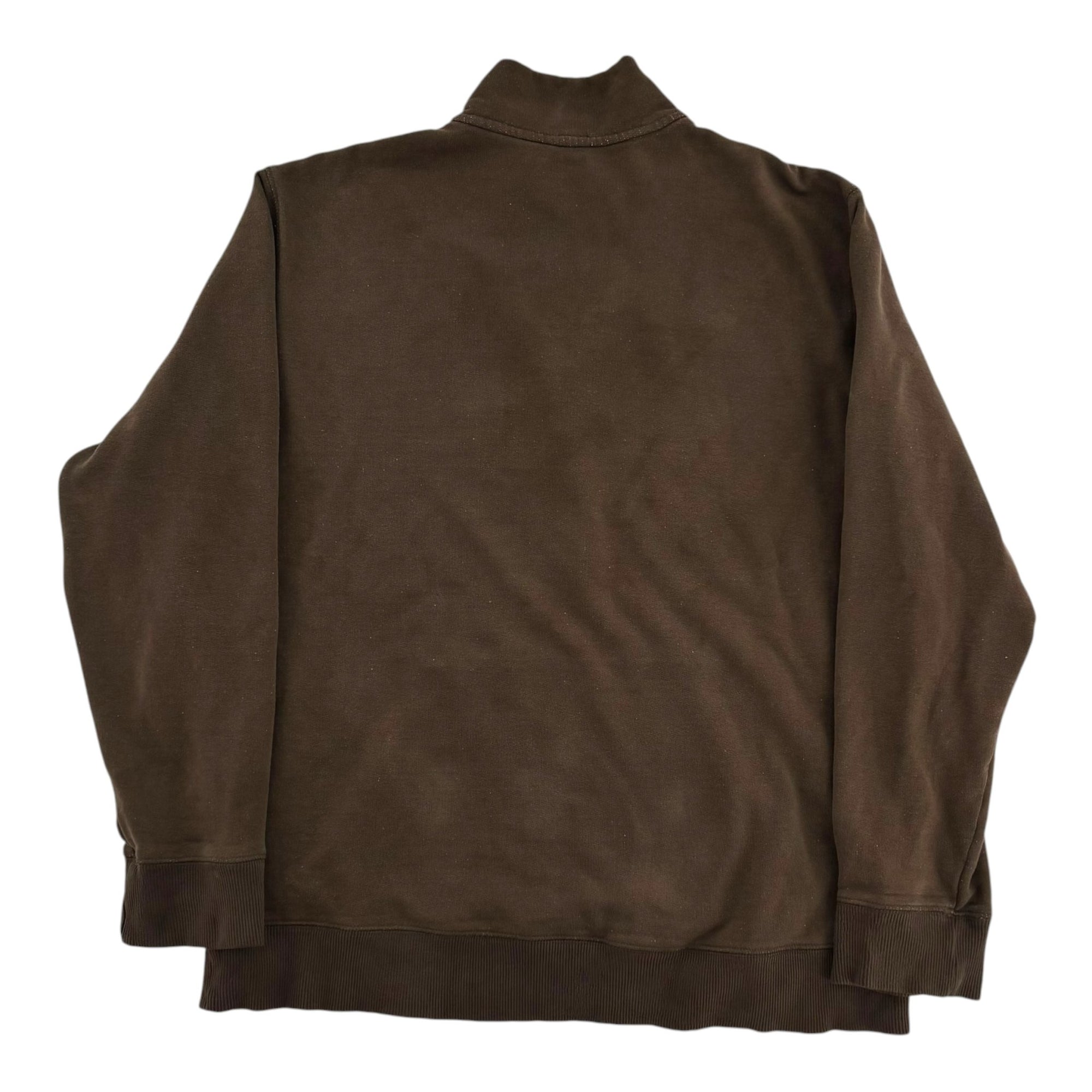 Chrome Hearts Logo Embroidered Half-Zip Sweatshirt Brown
