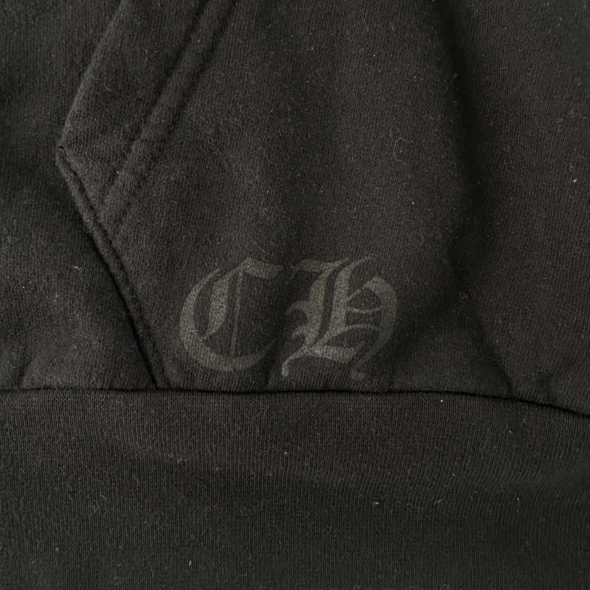 Chrome Hearts Vertical Logo Pullover Hoodie Black