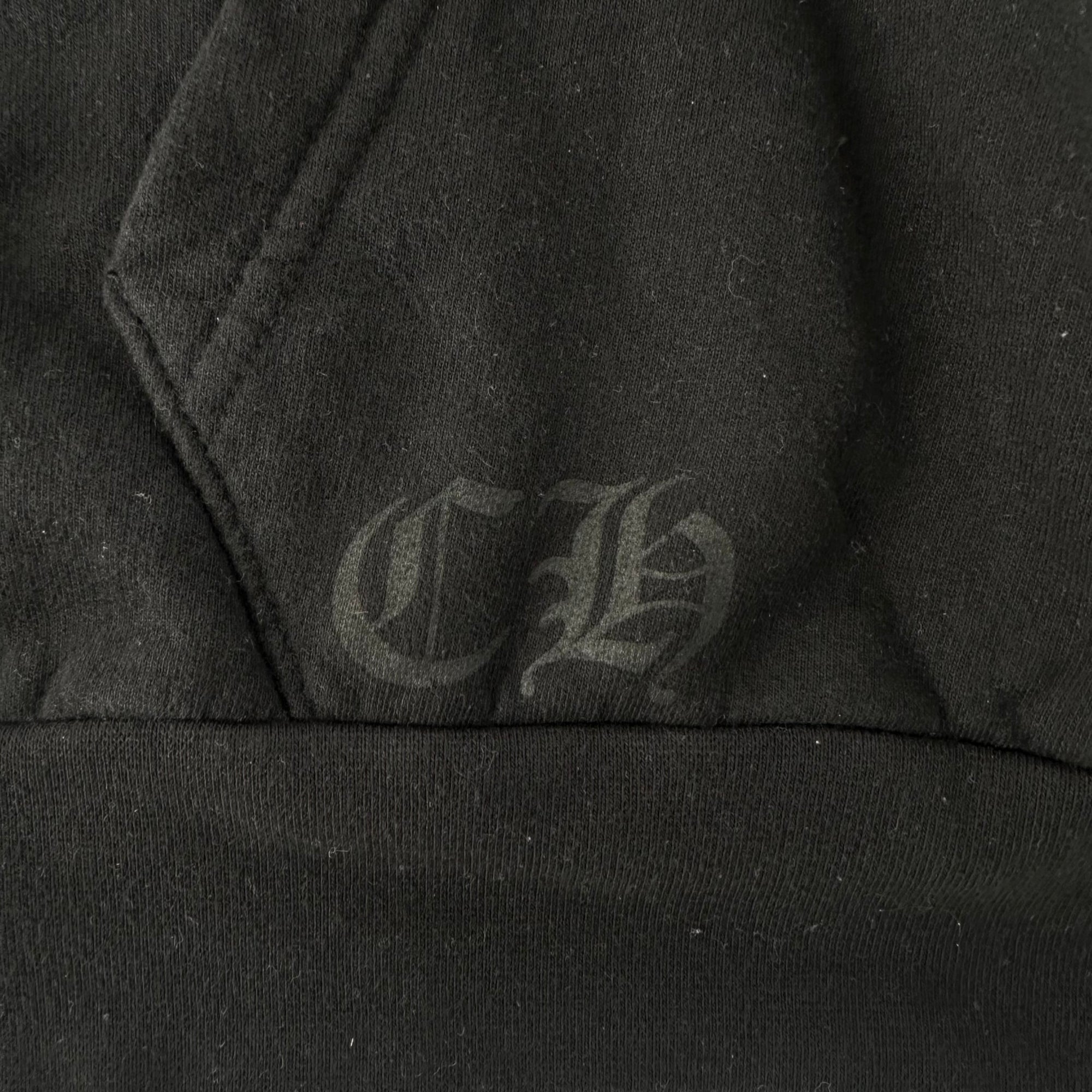 Chrome Hearts Vertical Logo Pullover Hoodie Black