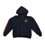 Balenciaga Burning Unity Zip-Up Hoodie Black