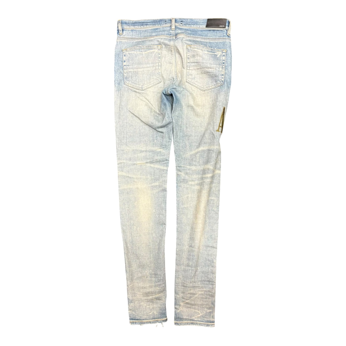 Amiri Logo Camo Patch Jeans