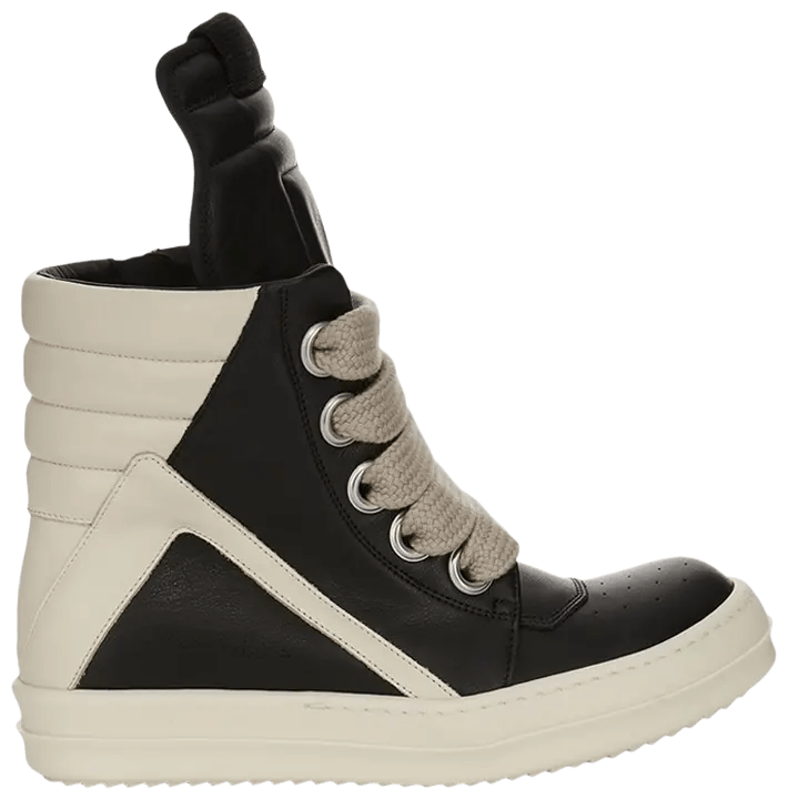 Rick Owens Jumbolace Geobasket Black Milk