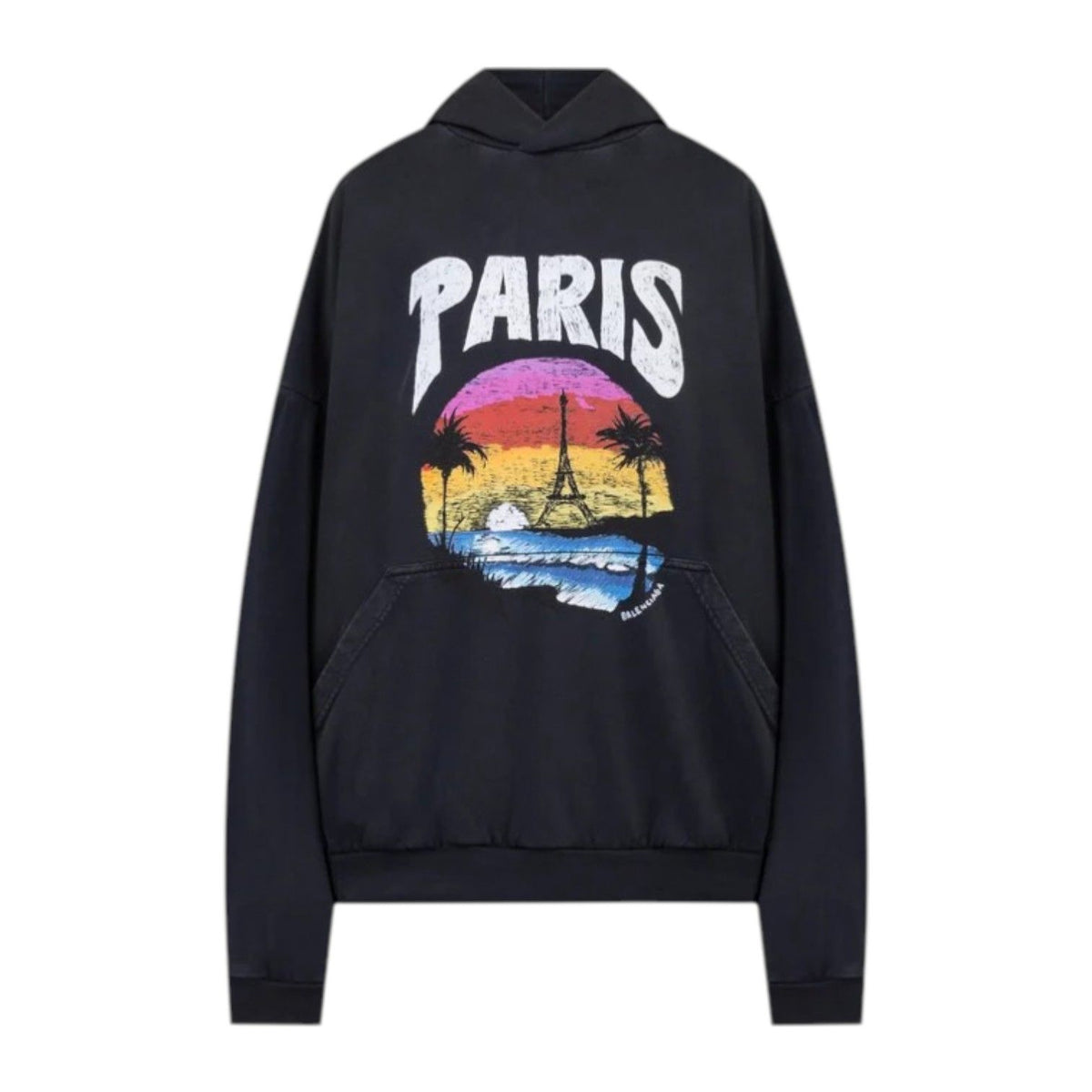 Balenciaga Tropical Paris Logo Hoodie