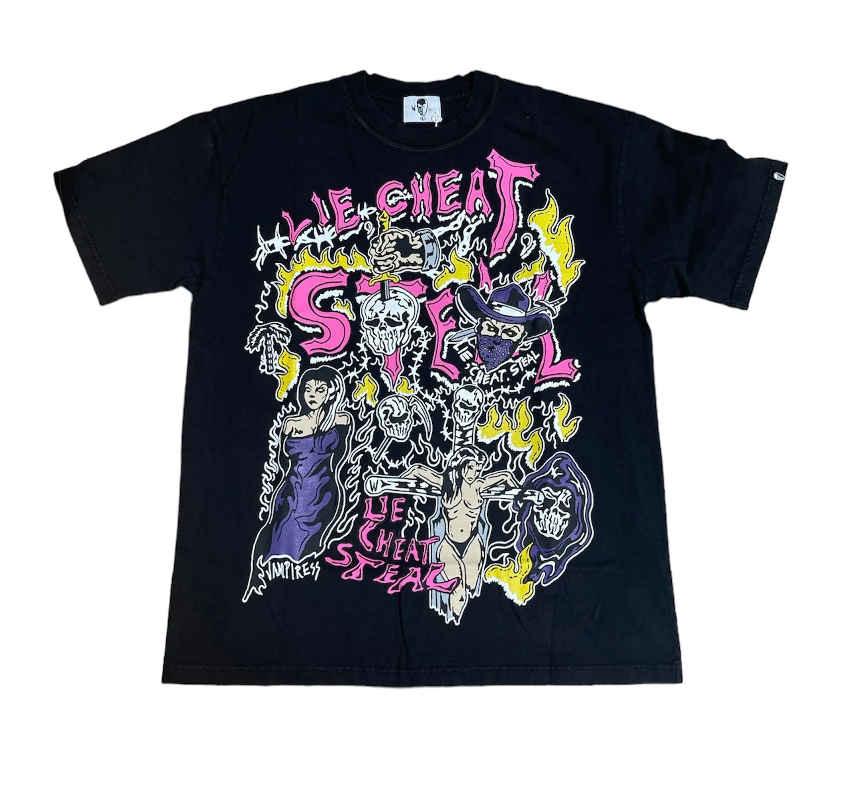 Warren Lotas Tee Lie Cheat Steal Tee &quot;Black&quot;