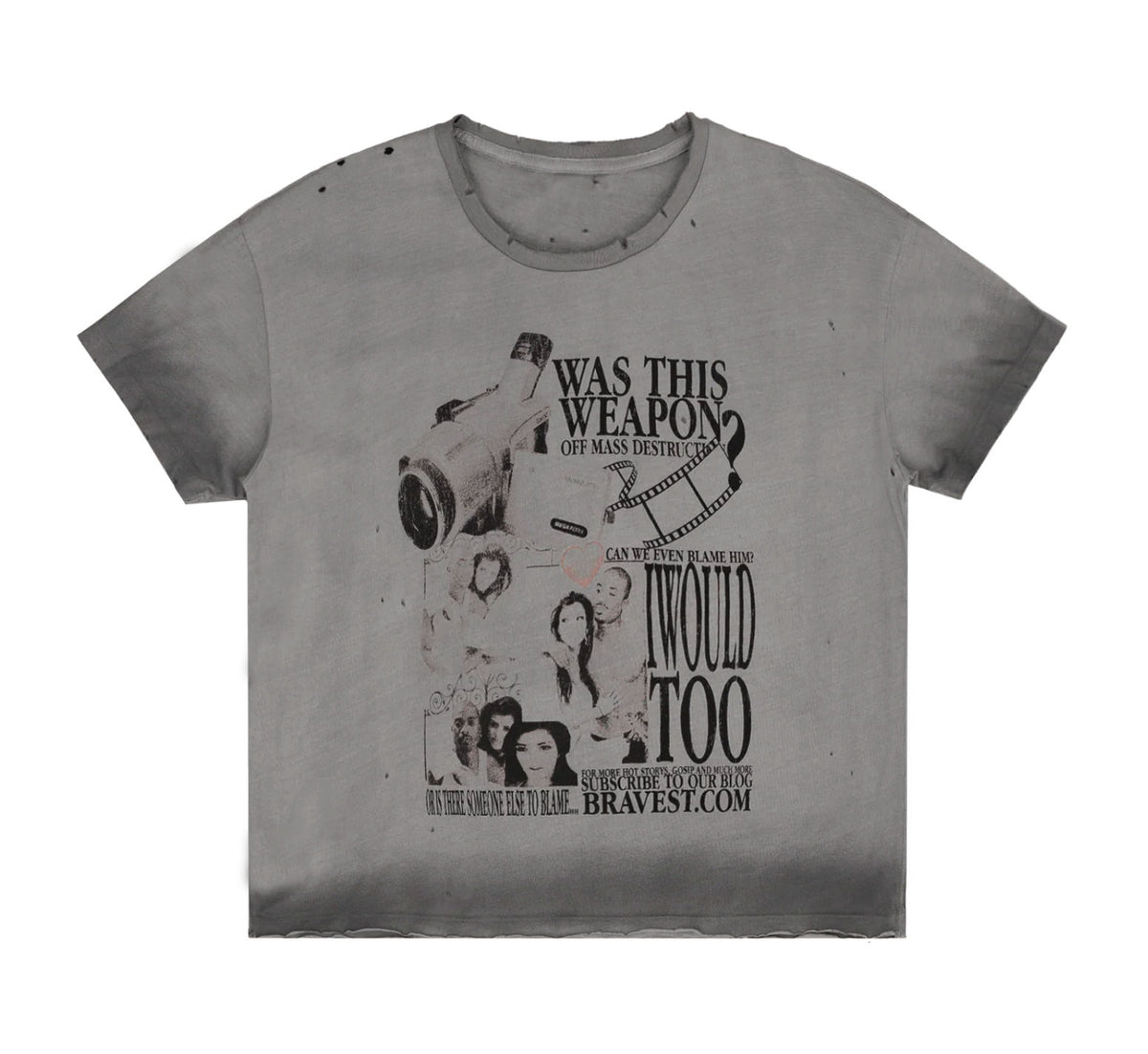 Bravest Studios Grey Camcorder Vintage Tee