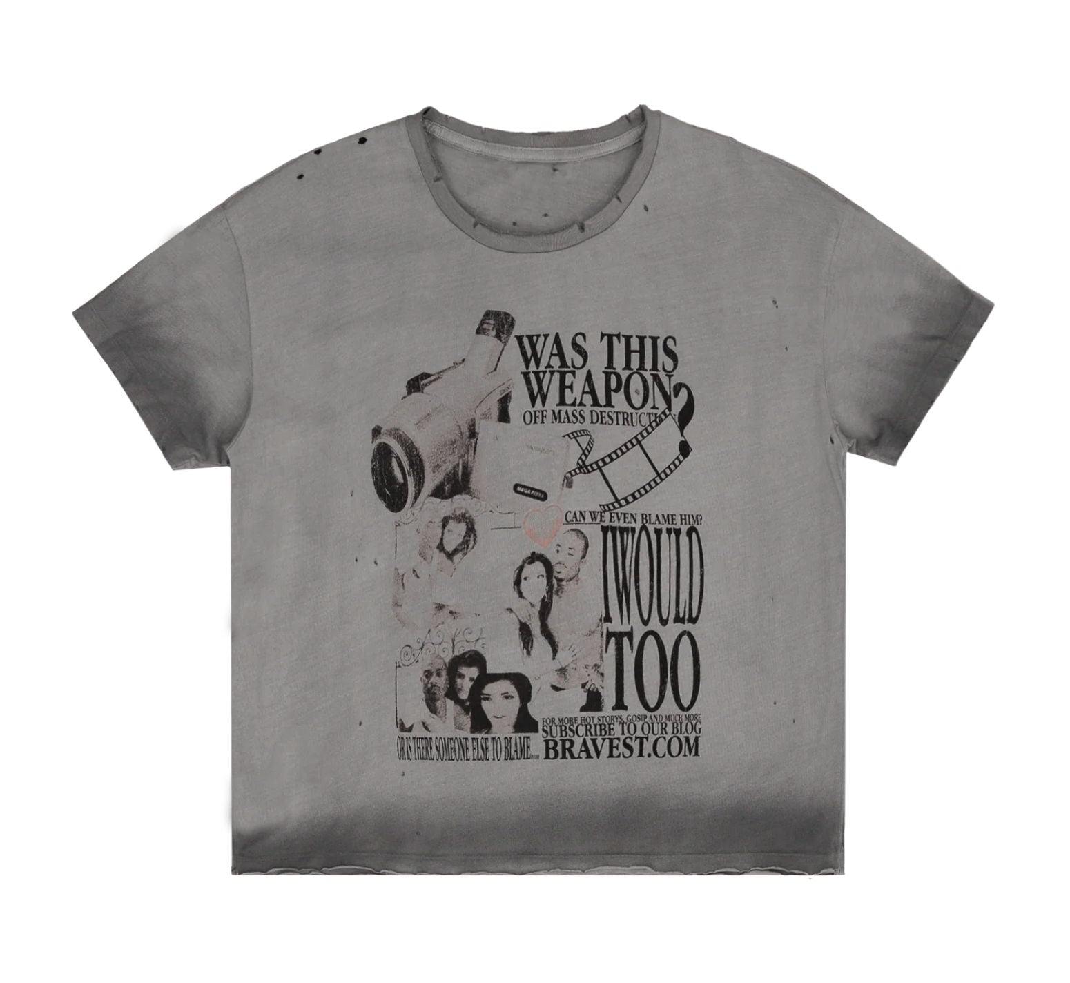 Bravest Studios Grey Camcorder Vintage Tee