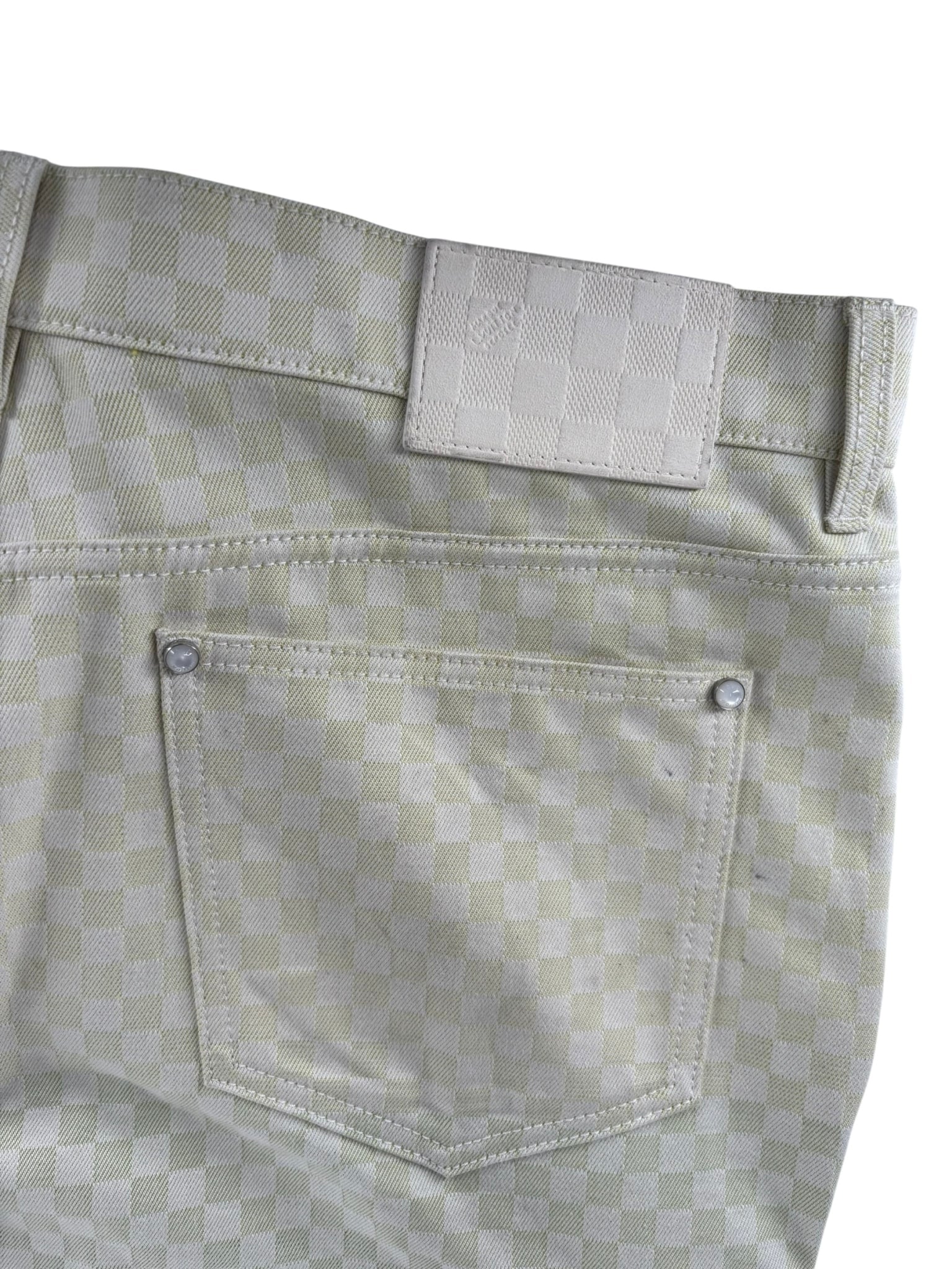 Louis Vuitton Damier Gradient Jacquard Denim Cargo Pants Multicolor