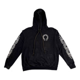 Chrome Hearts Horse Shoe Floral Hoodie Black