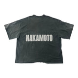 Satoshi Nakamoto Impact Oversized Logo Tee Grey