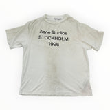 Acne Studios Logo Relaxed Tee Dusty White Beige