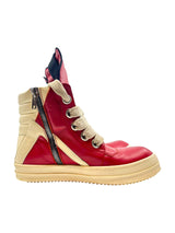 Rick Owens Geobasket Jumbo Lace High Carnelian Milk No Insole