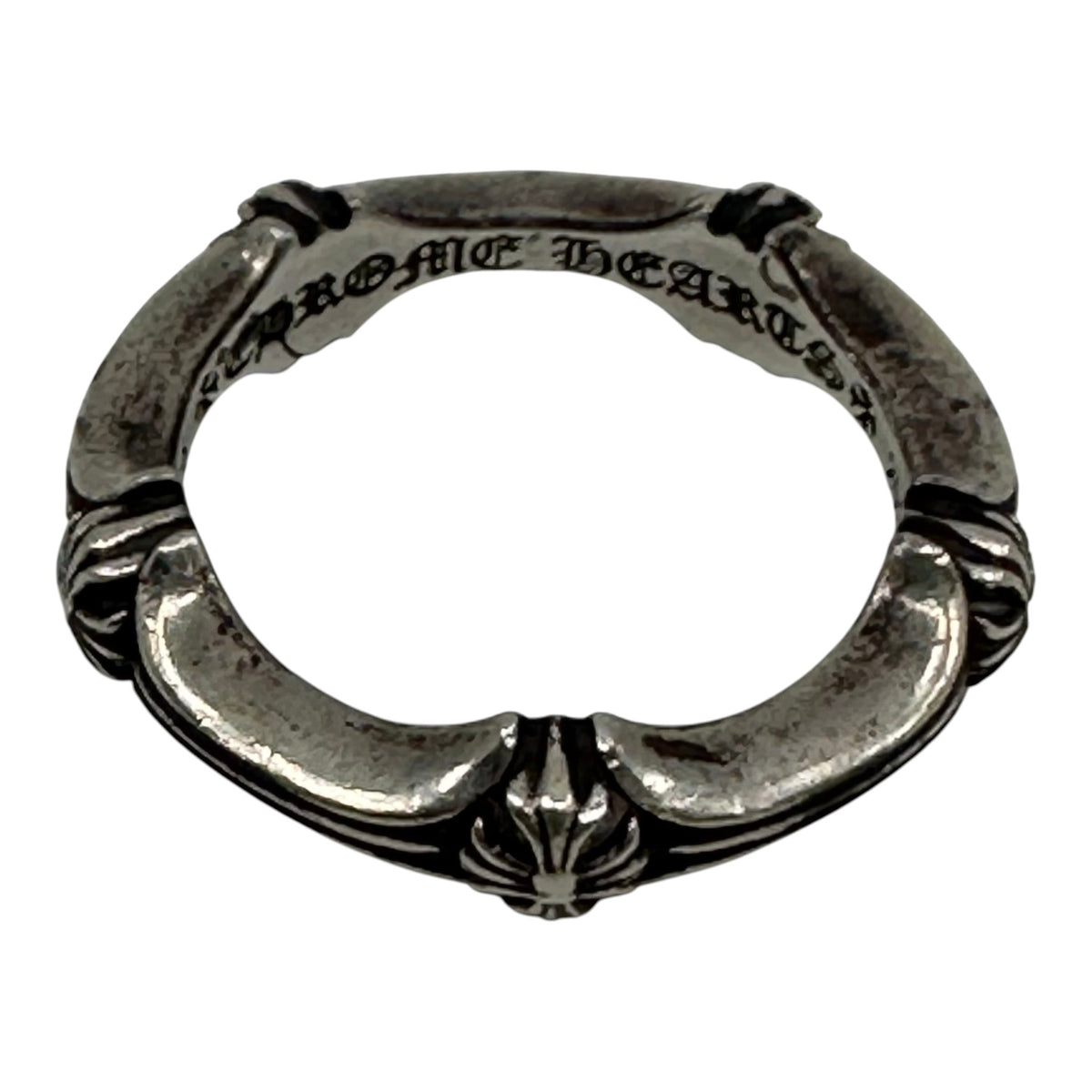Chrome Hearts Plus & Bone Silver Ring Silver