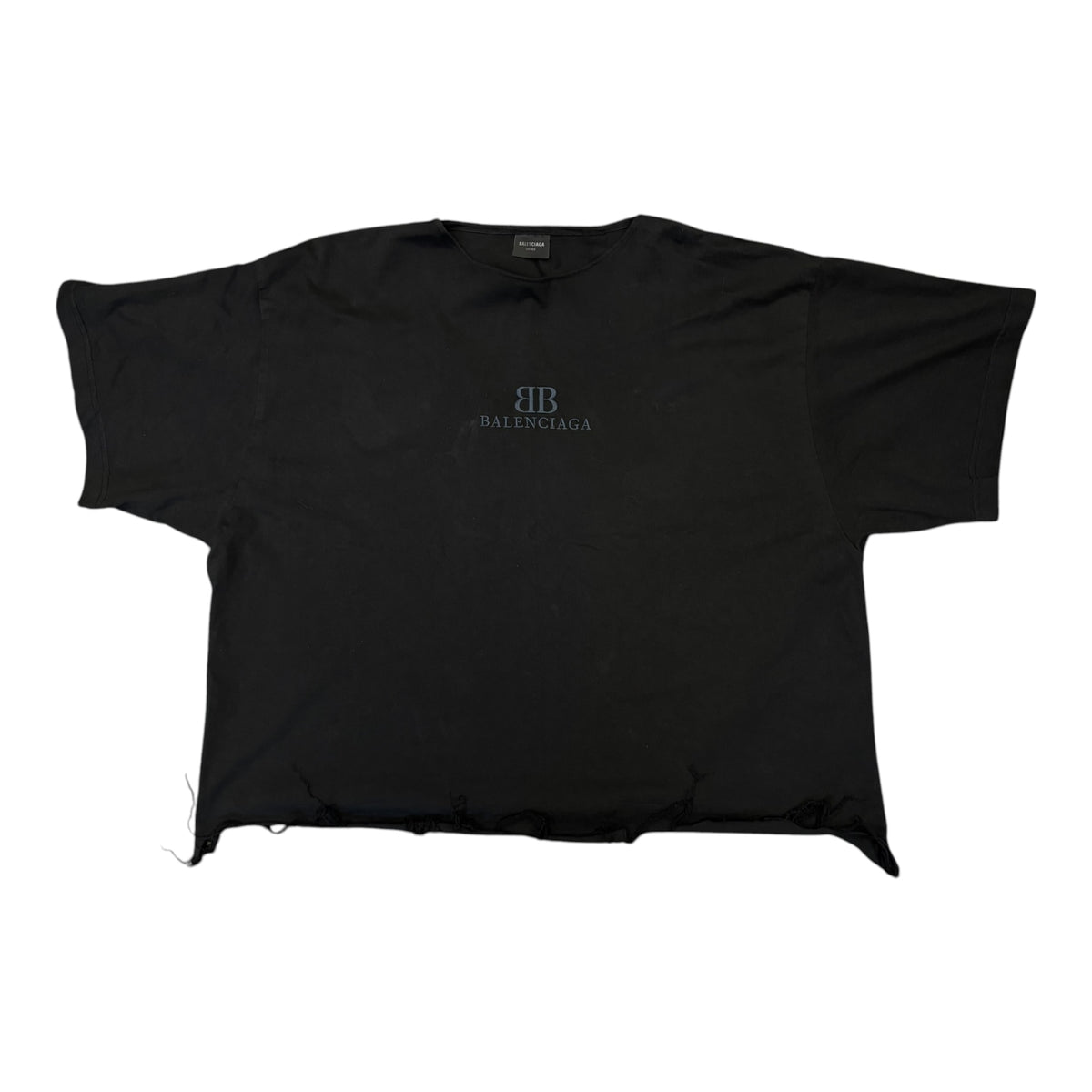 Balenciaga BB Classic Cropped Tee Black