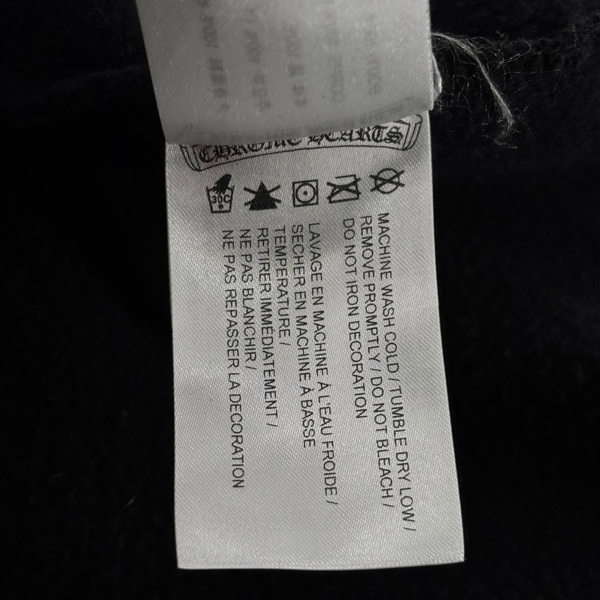 Chrome Hearts Vertical Logo Hoodie Black