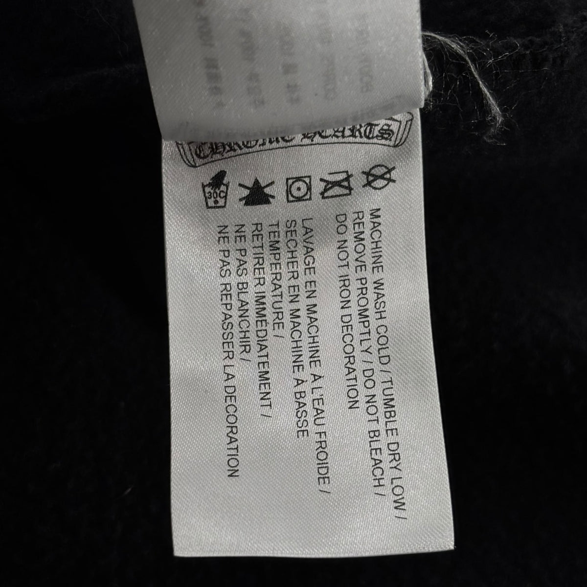 Chrome Hearts Vertical Logo Hoodie Black