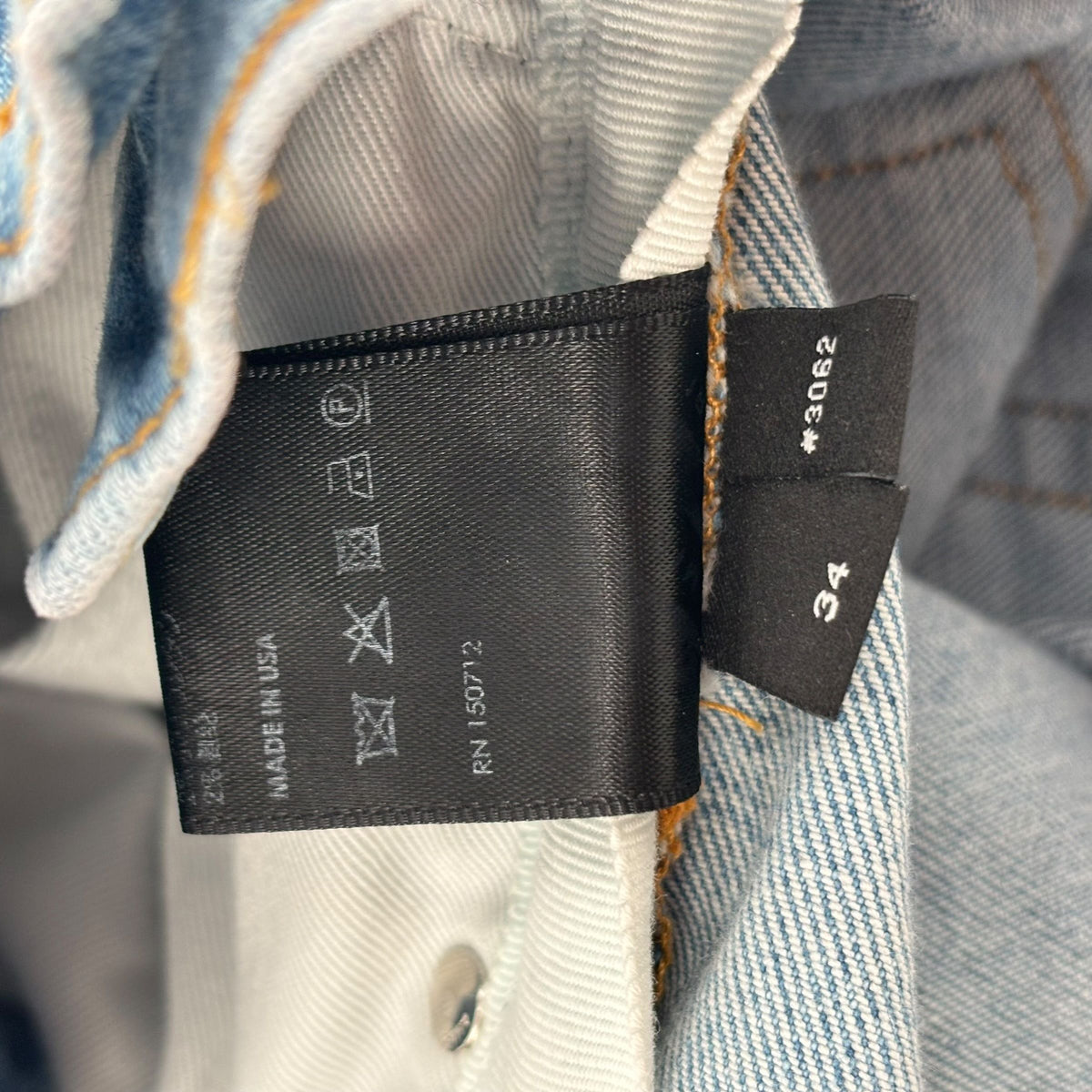 Amiri Blue Logo Jeans Lightwash