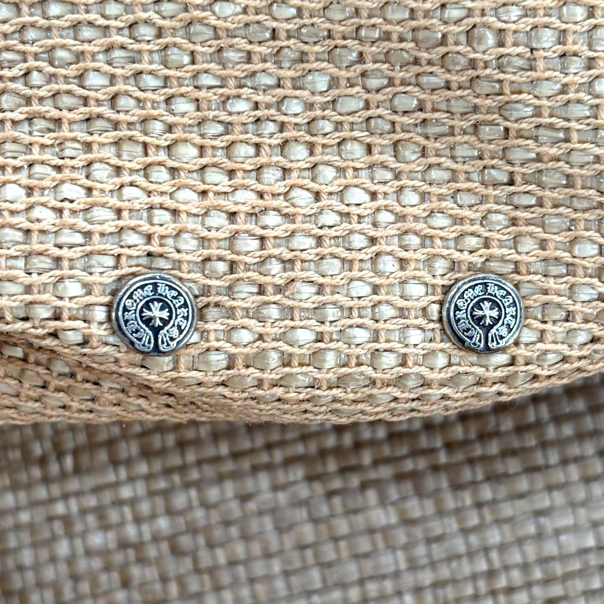 Chrome Hearts Large Straw Beach Bag