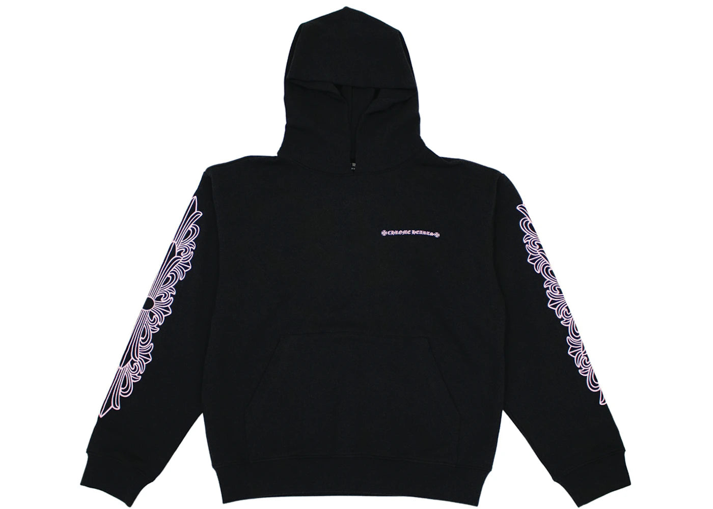 Chrome Hearts Matty Boy Shoulder Logo Hoodie Black/Pink