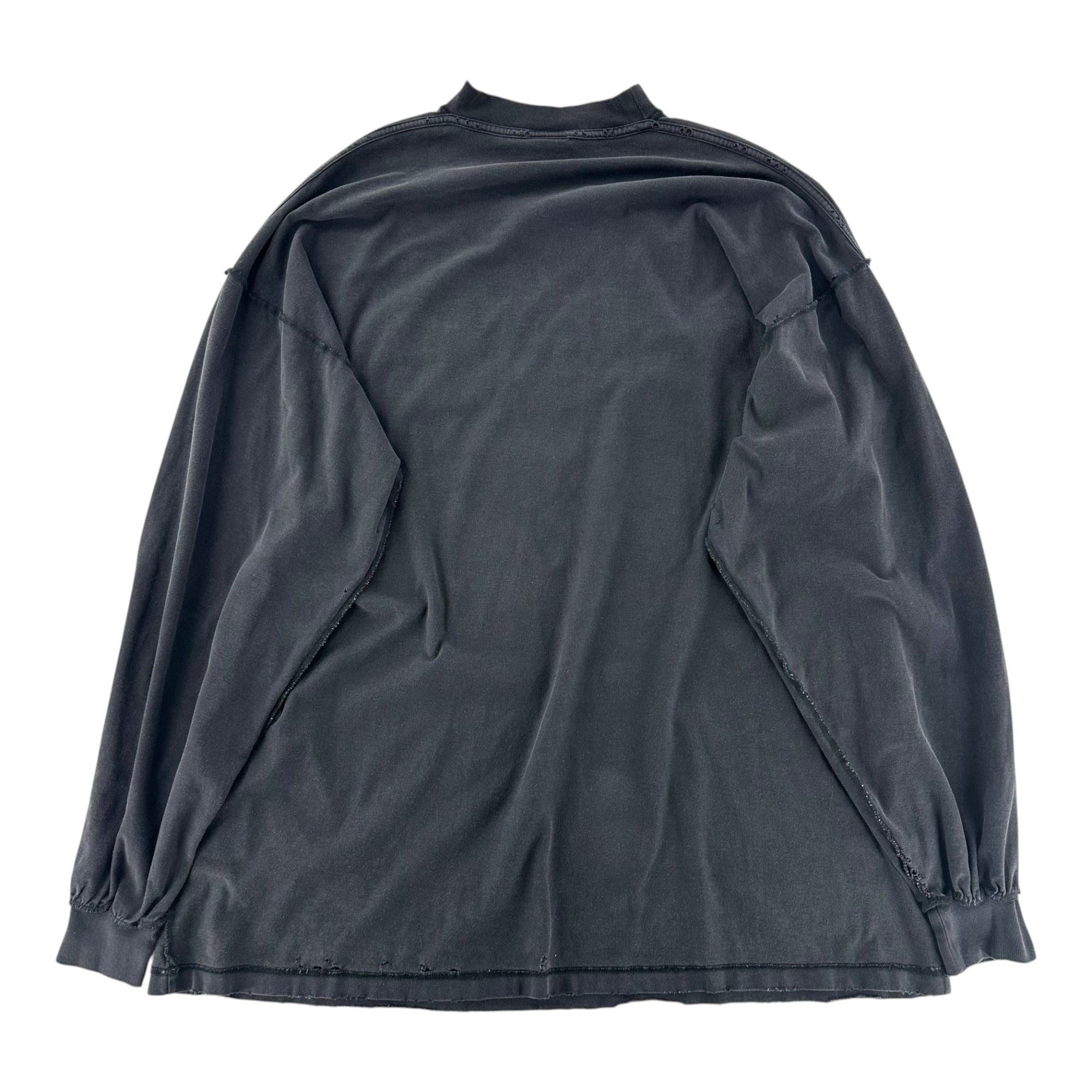 Balenciaga Inside Out Vintage BB Longsleeve Tee Washed Black