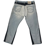 Gallery Dept. Leather Insert Bronco Flare Jeans Blue