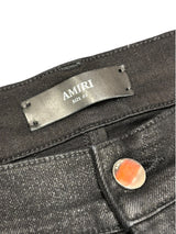 Amiri Mx1 Black Ribbed Waxed Denim