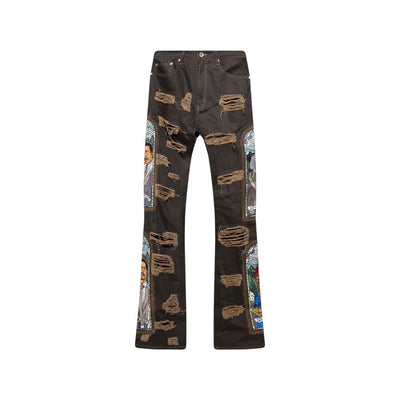 Who Decides War X Barriers Jeans Brown - Lightly Worn