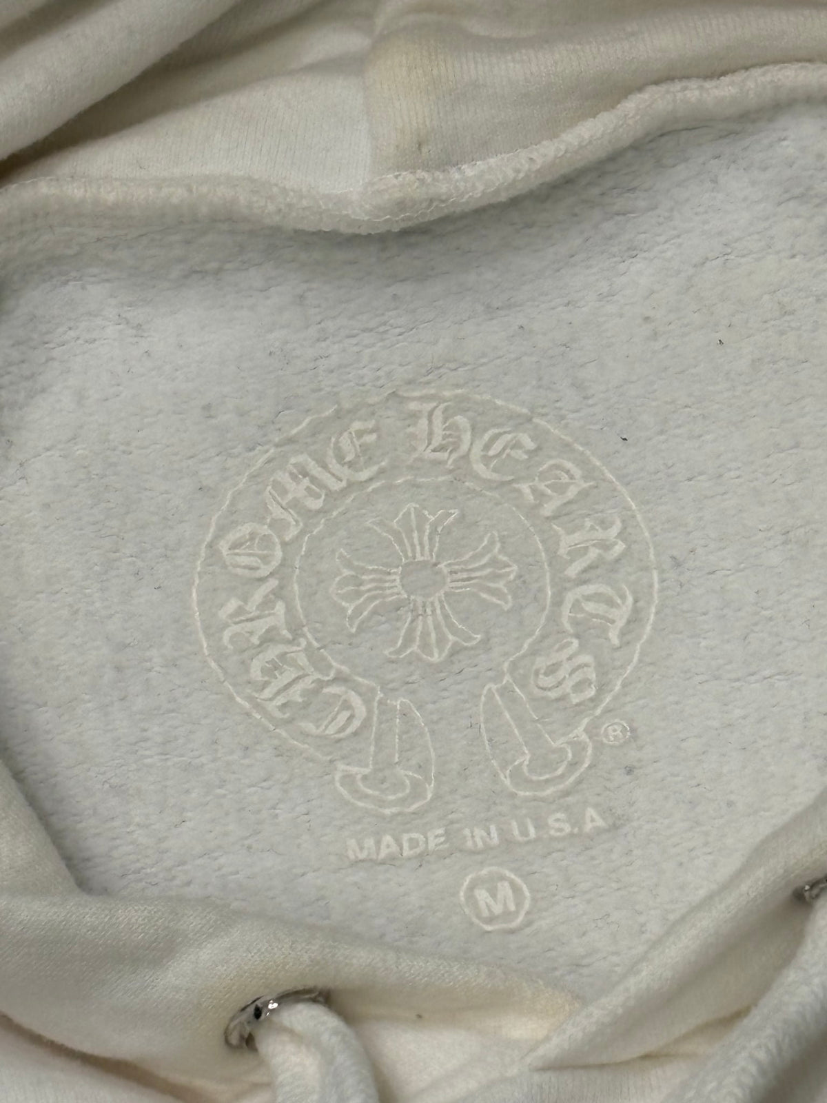 Chrome Hearts Horshoe Hoodie White on White
