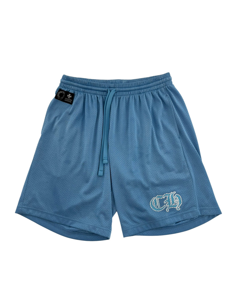 Chrome Hearts Sports Mesh Varsity Shorts Blue