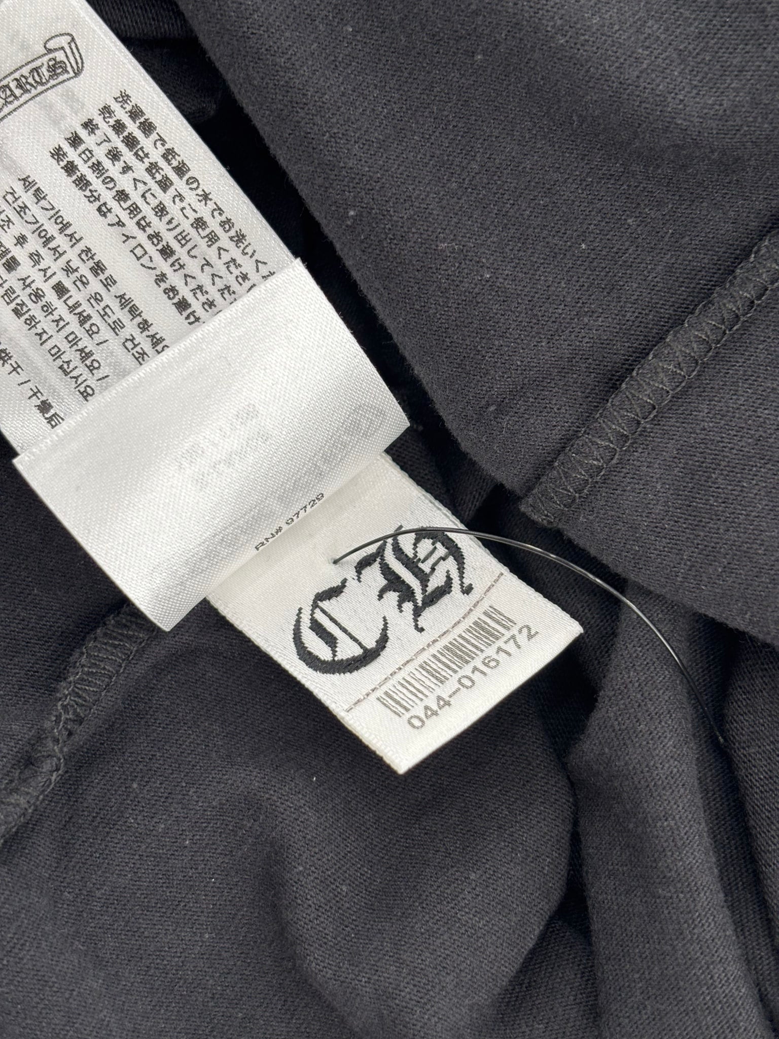 Chrome Hearts Neck Logo Pocket Long-Sleeve Tee 'Black/White'