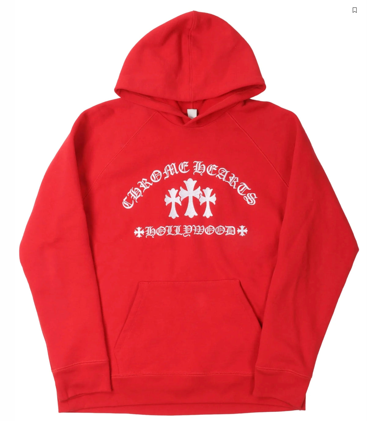 Chrome Hearts Triple Cross Embroidered Hoodie Red