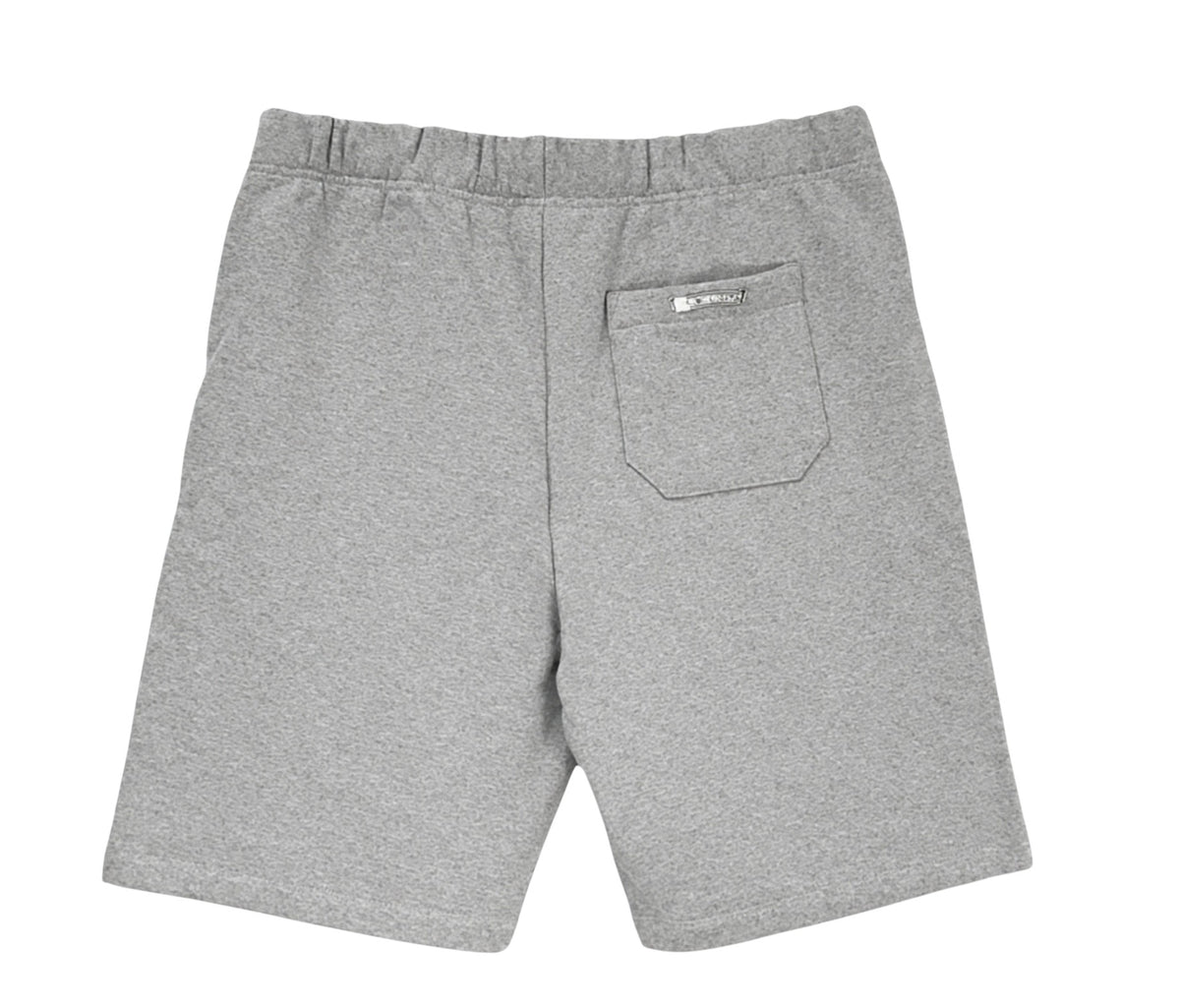 Chrome Hearts Cemetery Leather Cross Patch Paper Jam Shorts Grey