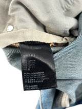 Amiri Distressed Patch Logo Denim Lightwash Cream