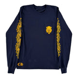 Chrome Hearts V89 Dagger L/S T-shirt Navy/Yellow