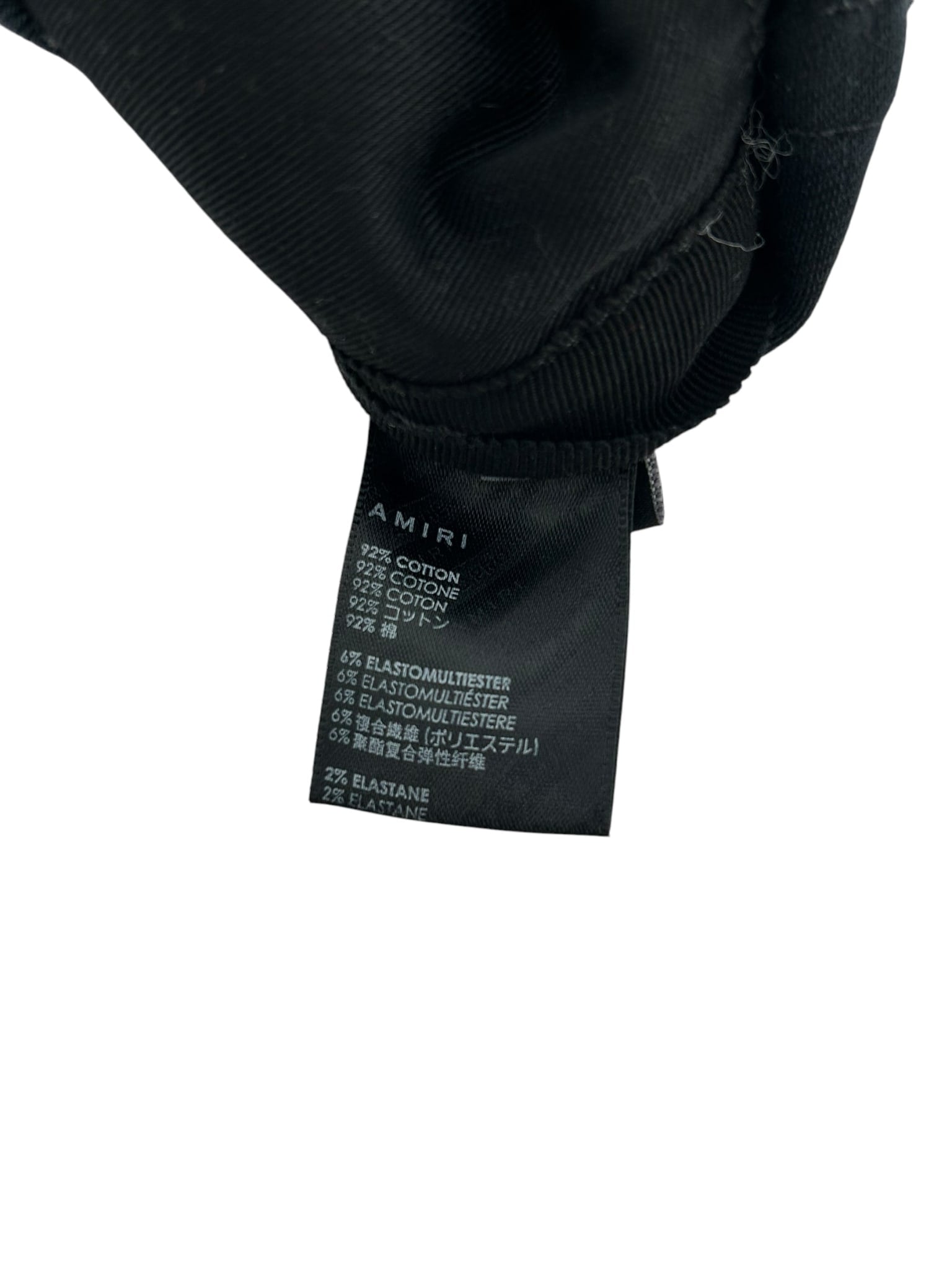 Amiri Black MX1 Flannel Ribbed Denim Black