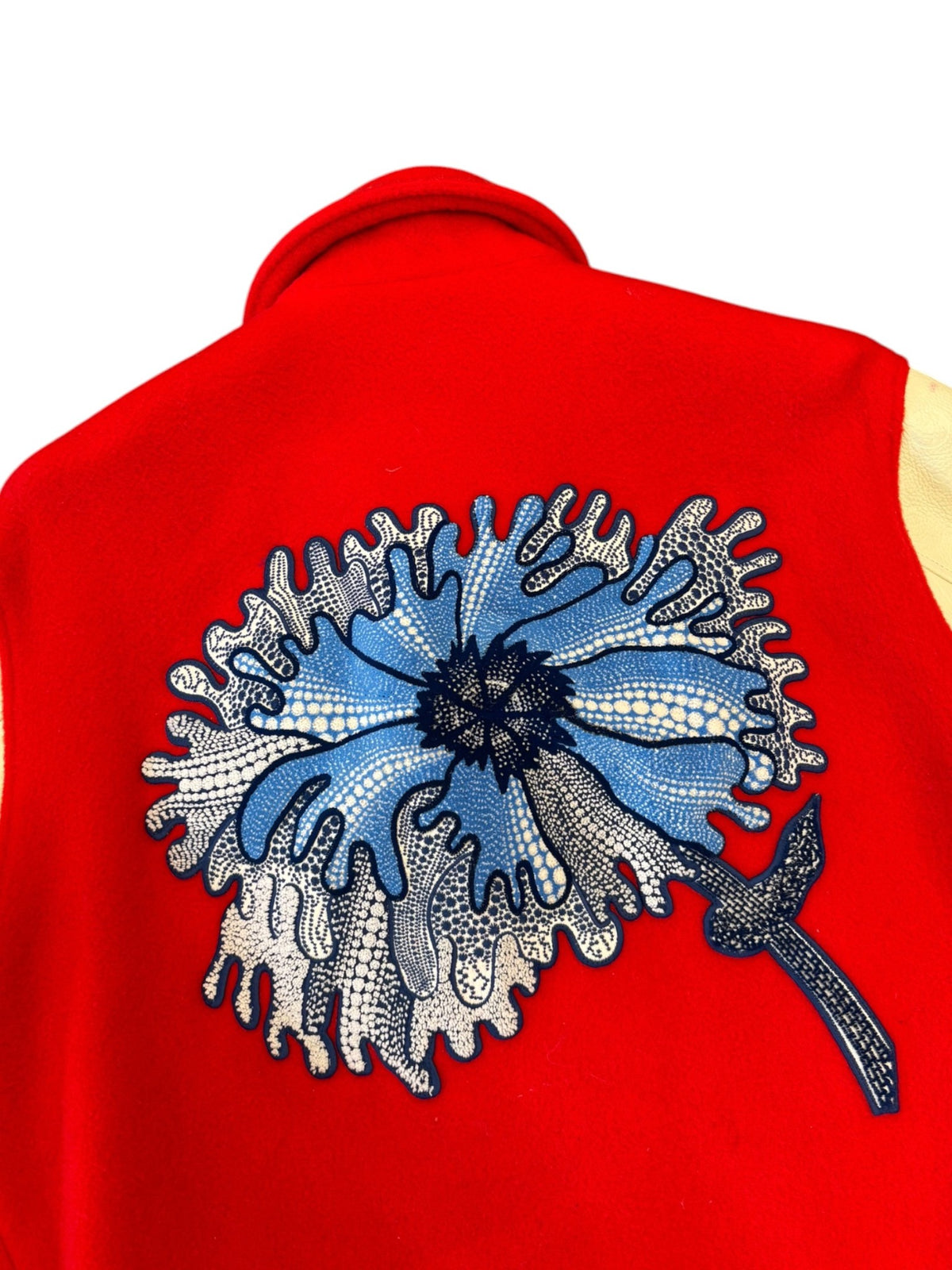 Louis Vuitton Yayoi Kusama Psychedelic Flower Embroidered Varsity Red