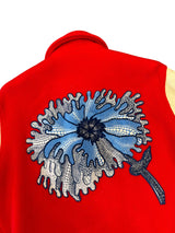 Louis Vuitton Yayoi Kusama Psychedelic Flower Embroidered Varsity Red