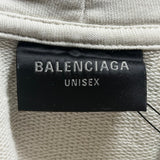 Balenciaga Surfer Cracked Logo Round Hoodie Ecru Light Blue