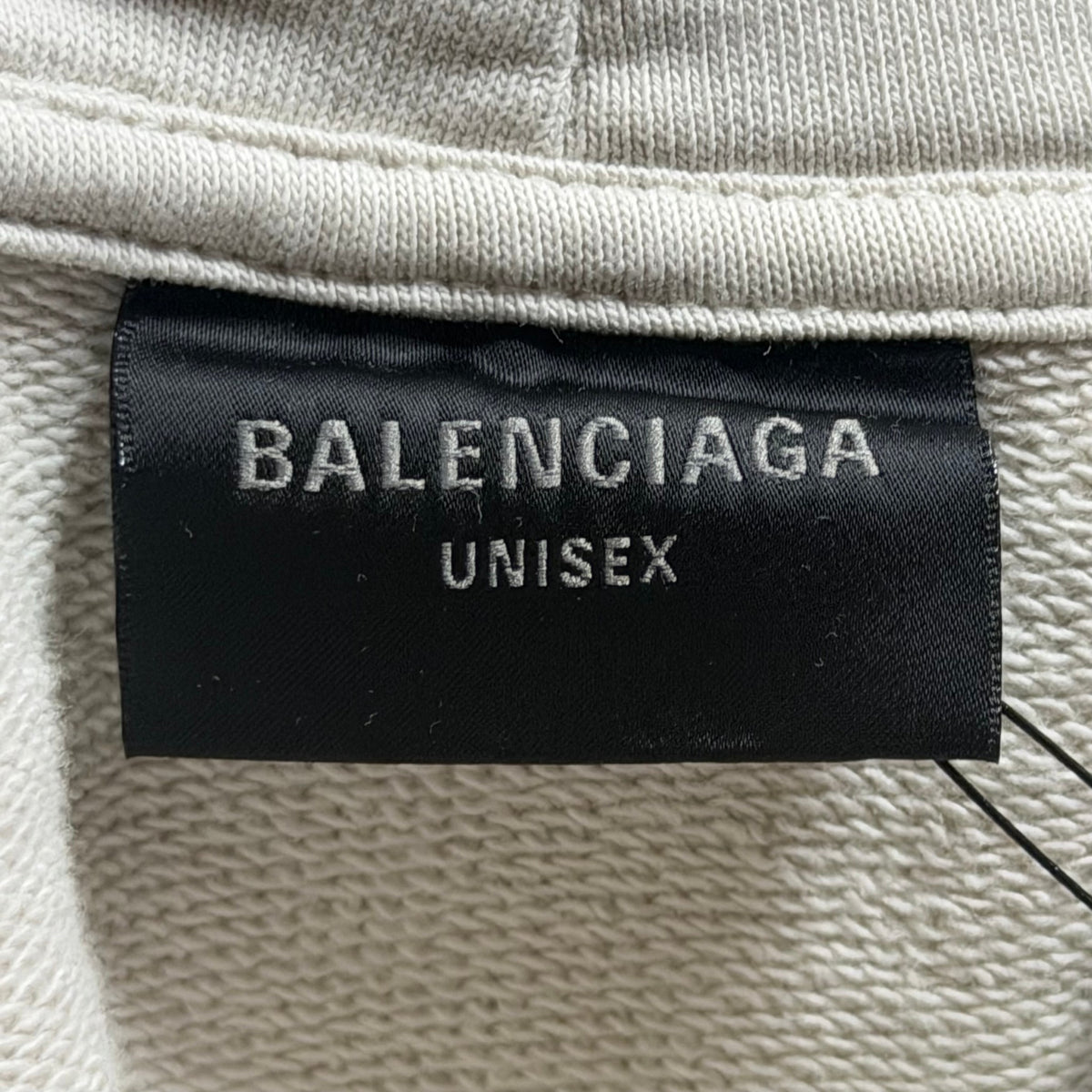 Balenciaga Surfer Cracked Logo Round Hoodie Ecru Light Blue