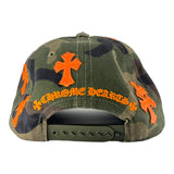 Chrome Hearts Cross Patch Camo Orange Baseball Hat