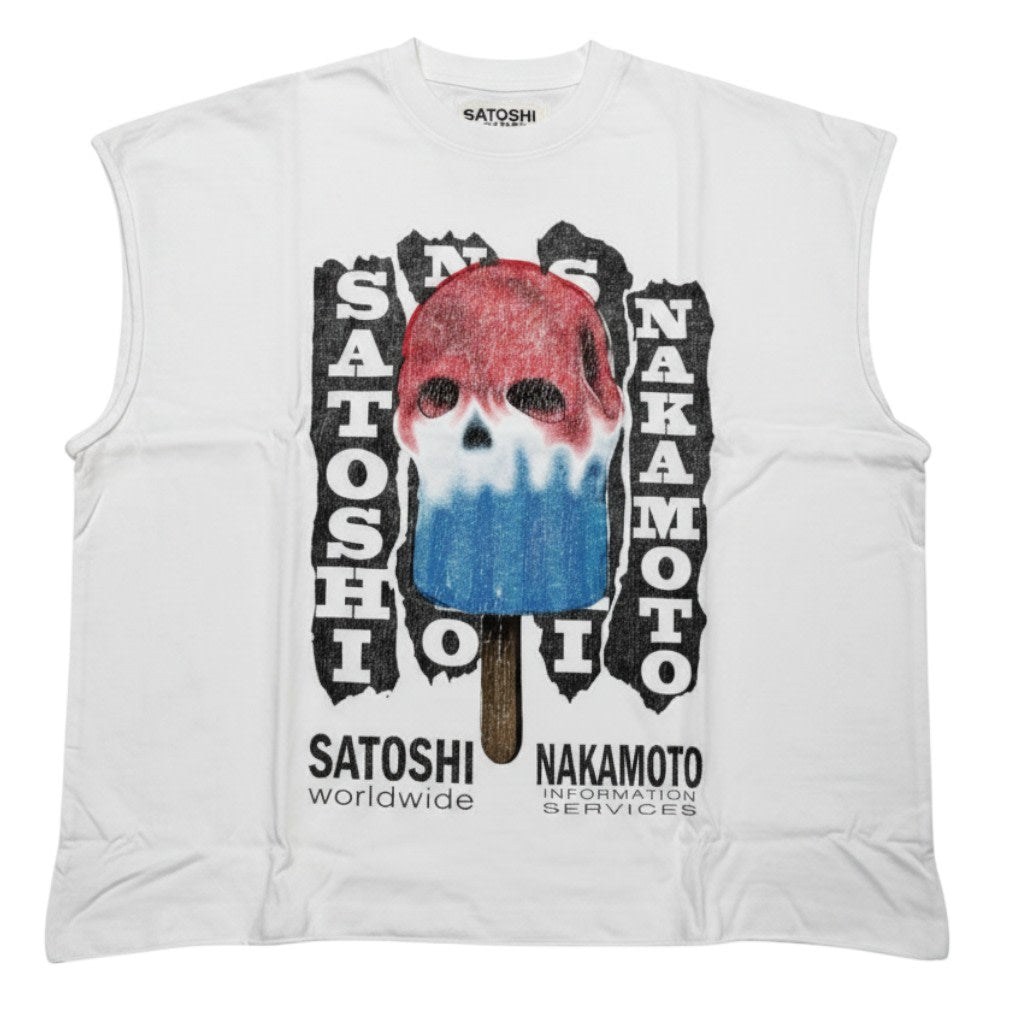 Satoshi Info Services Popsicle Cutoff Tee White