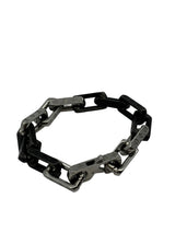 Monogram Chain Bracelet Silver Black